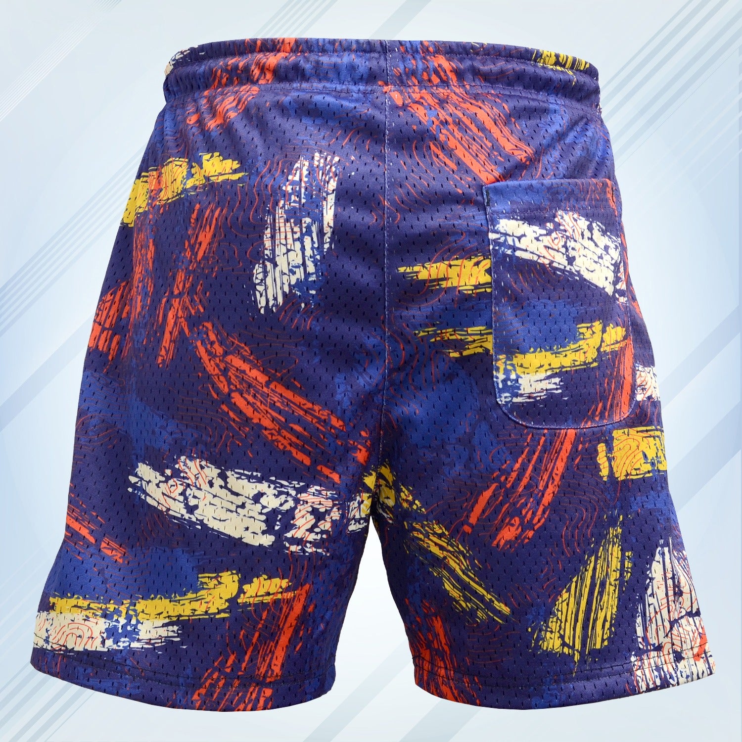Mesh Graphic Shorts Abstract