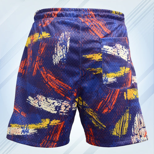 Mesh Graphic Shorts Abstract