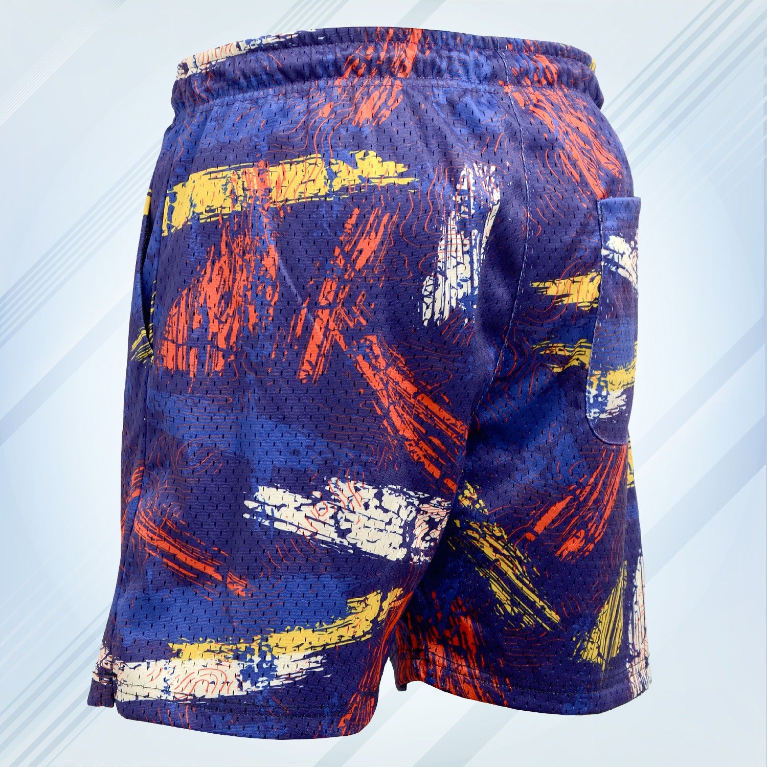 Mesh Graphic Shorts Abstract