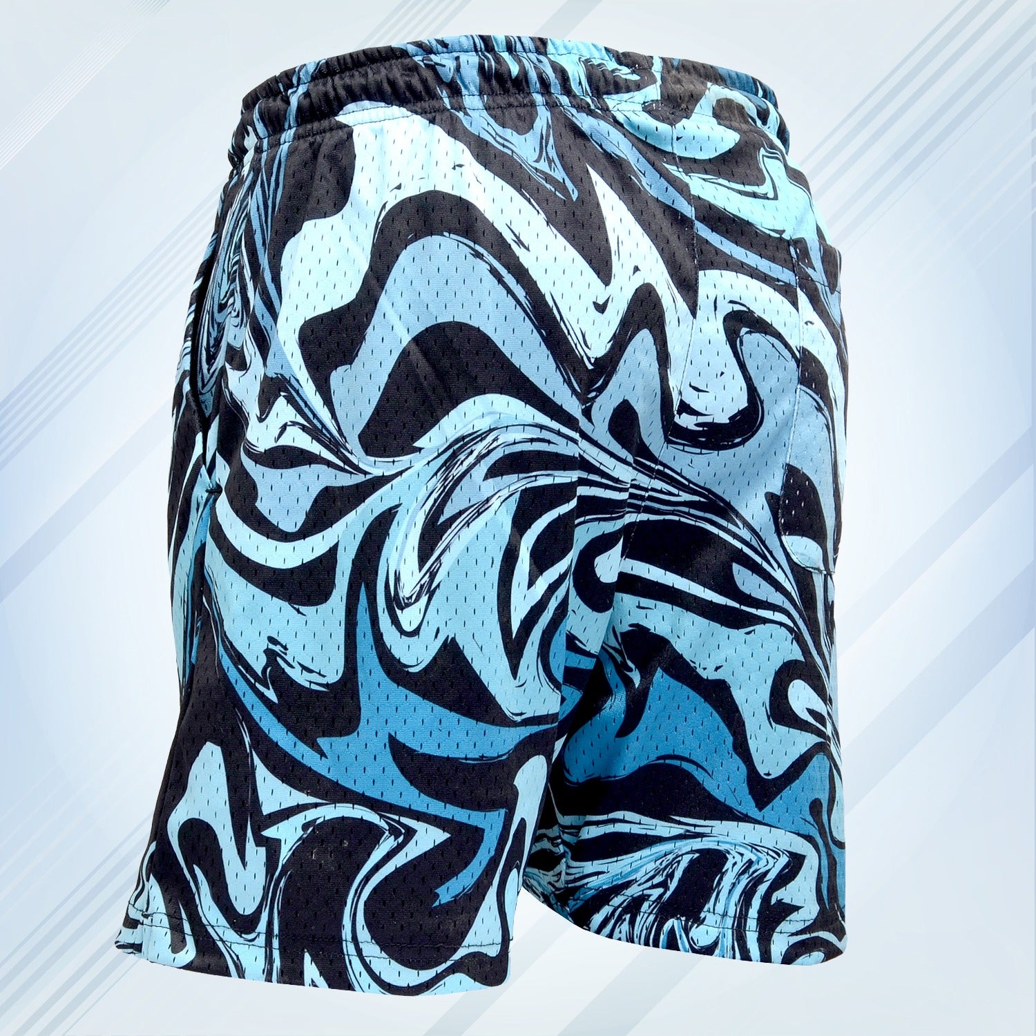 Mesh Graphic Shorts Aqua