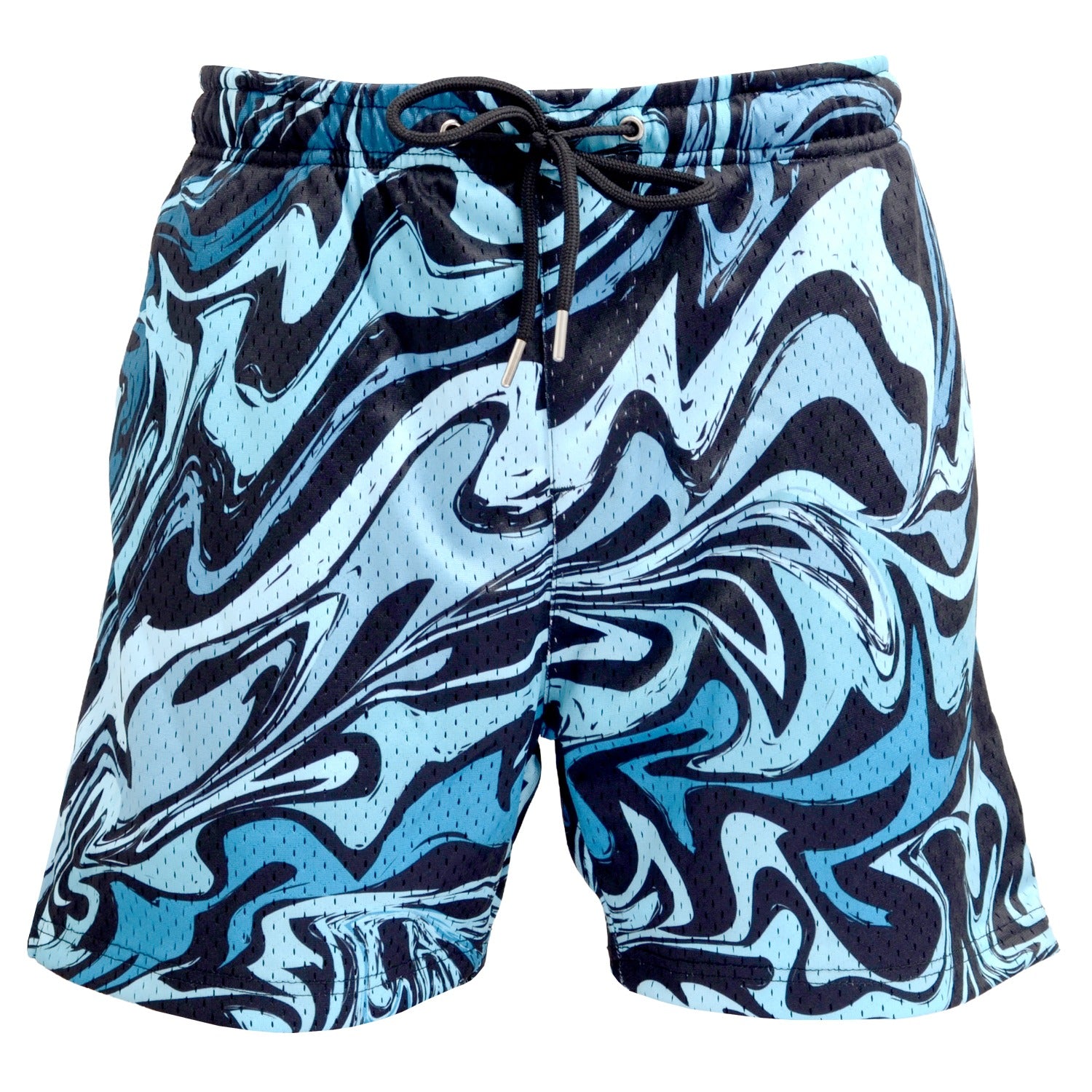 Mesh Graphic Shorts Aqua