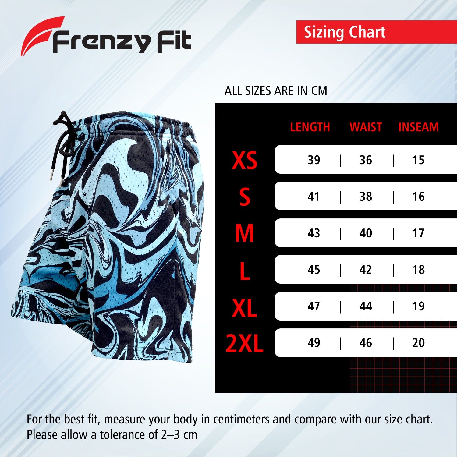 Mesh Graphic Shorts Aqua